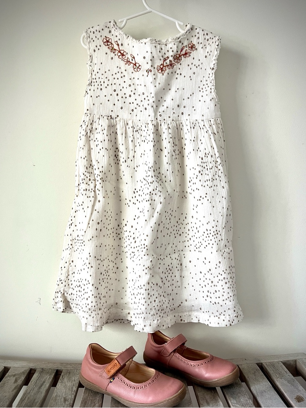 Embroidered Almirah Girls Cotton Dress - Size 7Y